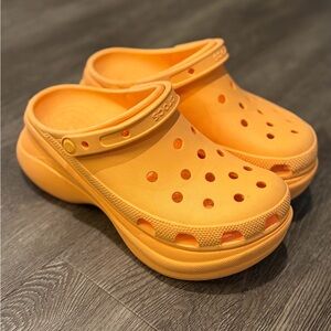 CROCS Platform Clog in Orange Orangesicle